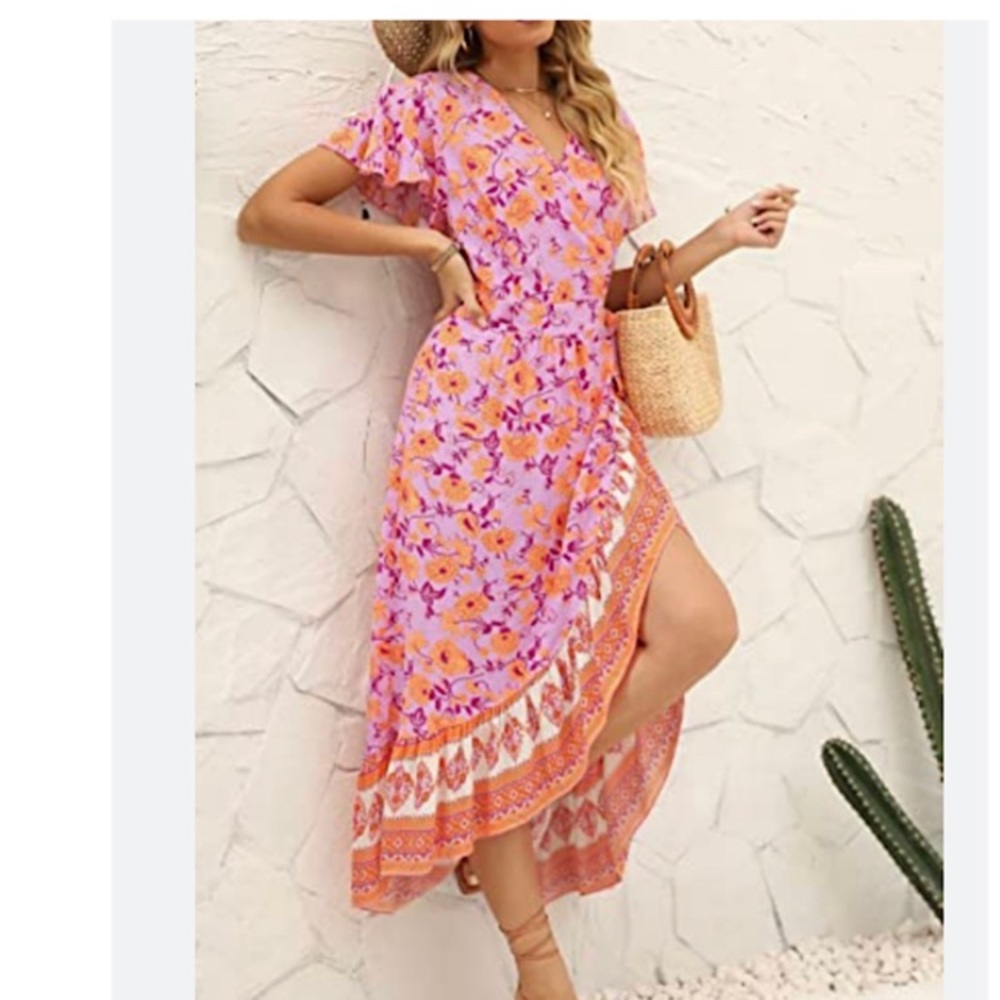 Zessica Rayon Wrap Dress
